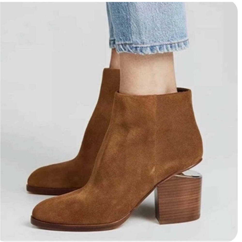 Alexander Wang Gabi Boots in Suede Cognac